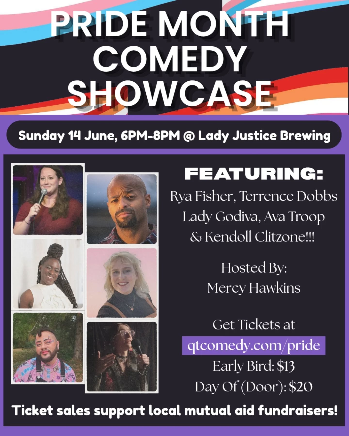Pride Month Comedy Showcase at Lady Justice Brewing