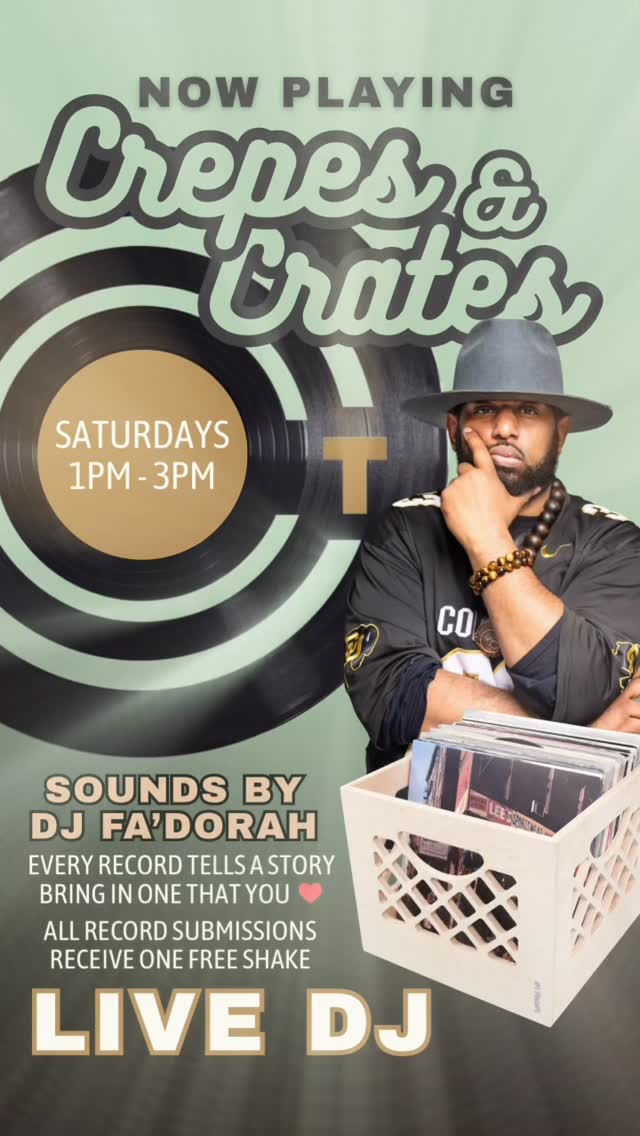 Crepes & Crates with DJ Fa'Dorah at Crepe Therapy Café Boulder
