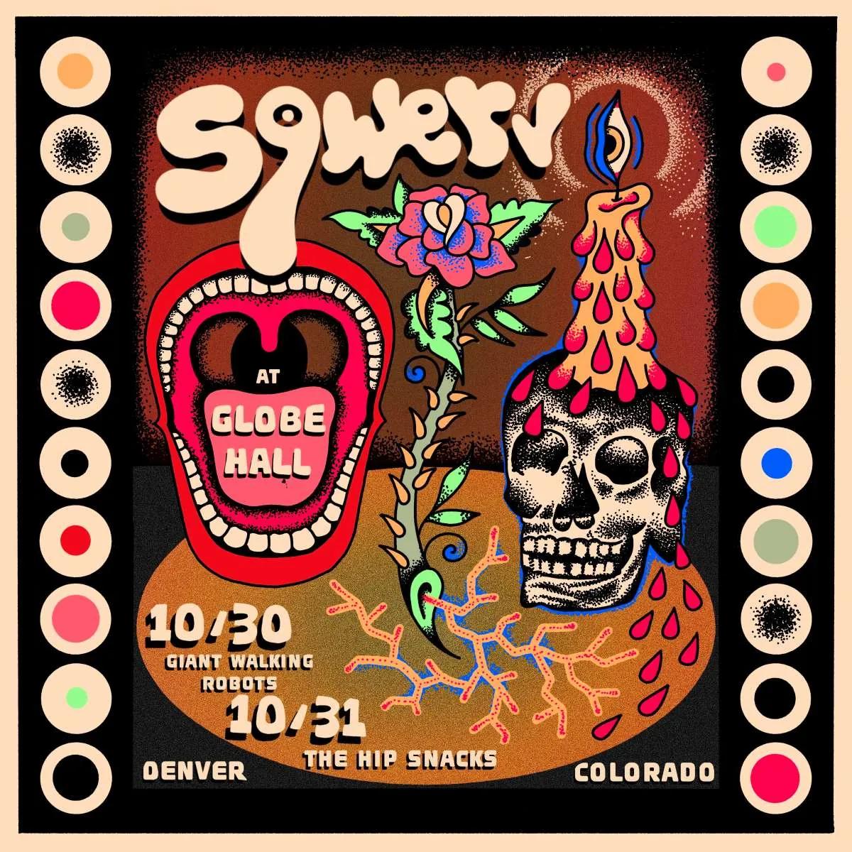 Sqwerv w/ Giant Walking Robots (Oct 30) and The Hip Snacks (Oct 31) at Globe Hall