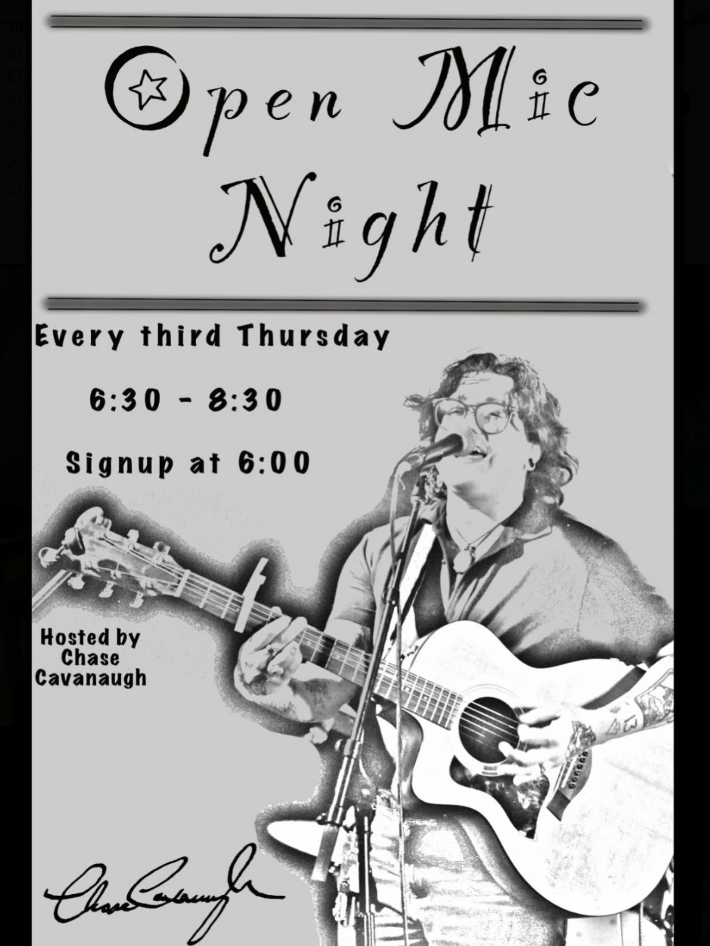 Open Mic Night at City, O' City with Chase Cavanaugh