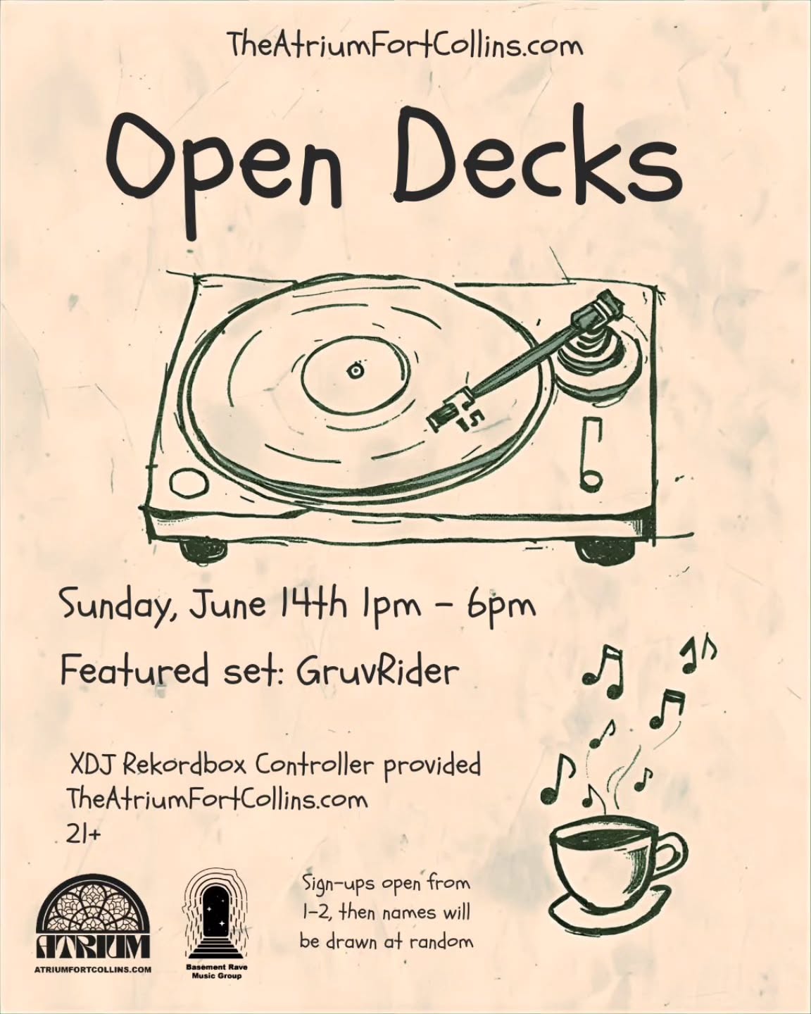 Open Decks at The Atrium (feat. GruvRider)
